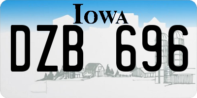 IA license plate DZB696