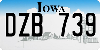 IA license plate DZB739