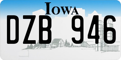 IA license plate DZB946