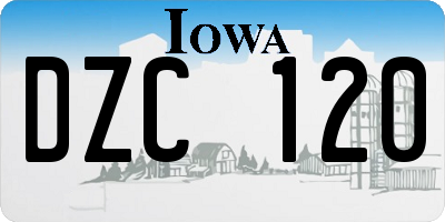 IA license plate DZC120