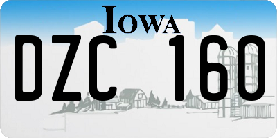 IA license plate DZC160