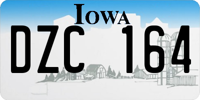 IA license plate DZC164