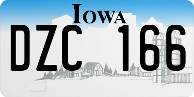 IA license plate DZC166