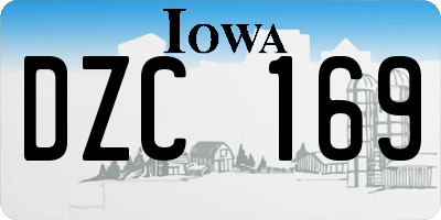 IA license plate DZC169