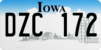 IA license plate DZC172