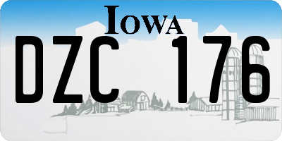 IA license plate DZC176