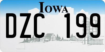 IA license plate DZC199