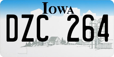 IA license plate DZC264