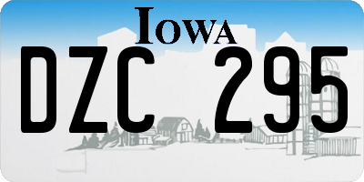 IA license plate DZC295