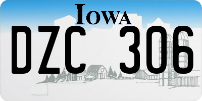 IA license plate DZC306