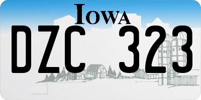 IA license plate DZC323