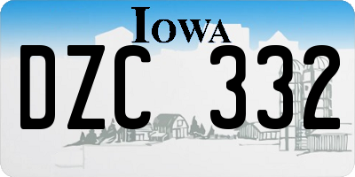 IA license plate DZC332