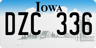 IA license plate DZC336