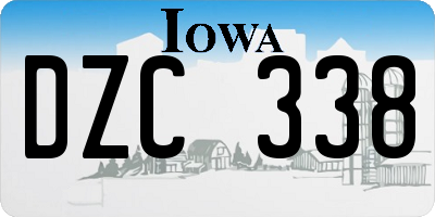 IA license plate DZC338