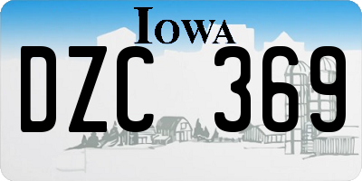 IA license plate DZC369
