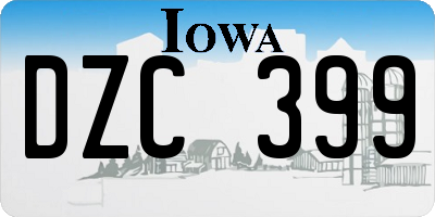 IA license plate DZC399