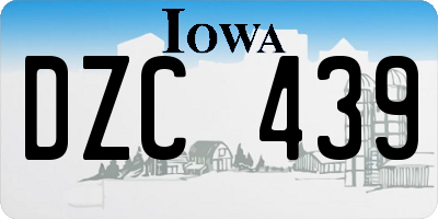 IA license plate DZC439