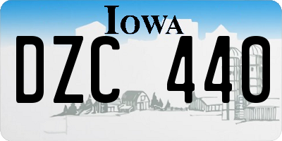 IA license plate DZC440