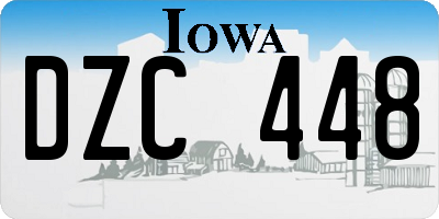 IA license plate DZC448