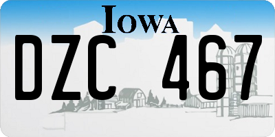 IA license plate DZC467