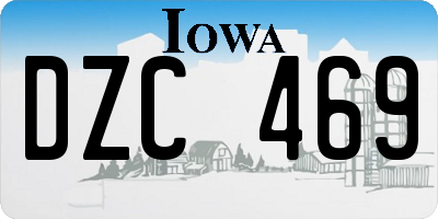 IA license plate DZC469