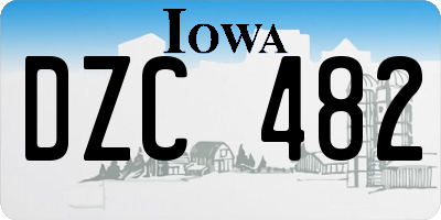 IA license plate DZC482