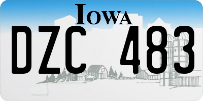 IA license plate DZC483