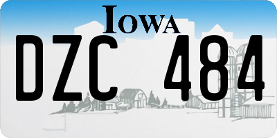 IA license plate DZC484