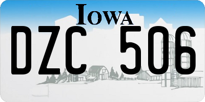 IA license plate DZC506