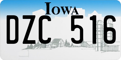 IA license plate DZC516