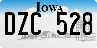 IA license plate DZC528