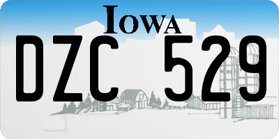 IA license plate DZC529