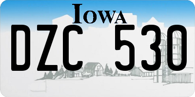 IA license plate DZC530