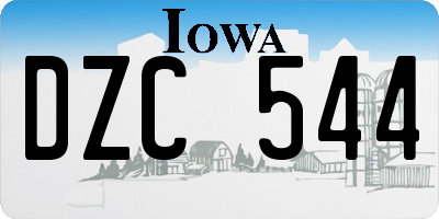 IA license plate DZC544