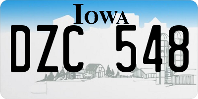 IA license plate DZC548