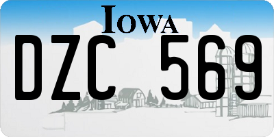 IA license plate DZC569