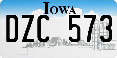 IA license plate DZC573