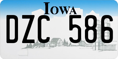 IA license plate DZC586