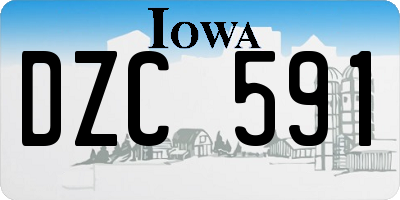 IA license plate DZC591