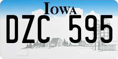 IA license plate DZC595