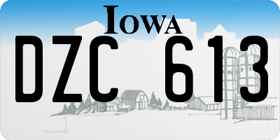 IA license plate DZC613