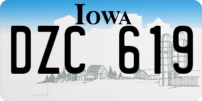 IA license plate DZC619