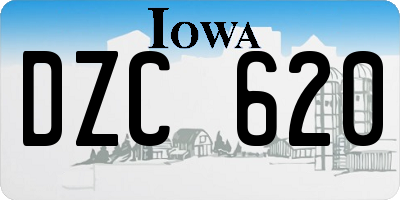 IA license plate DZC620