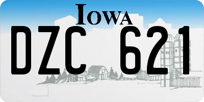 IA license plate DZC621