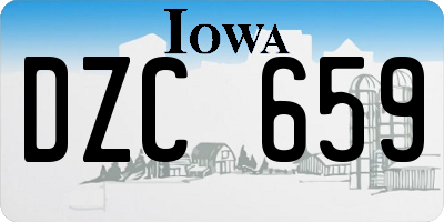 IA license plate DZC659