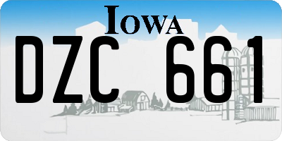 IA license plate DZC661