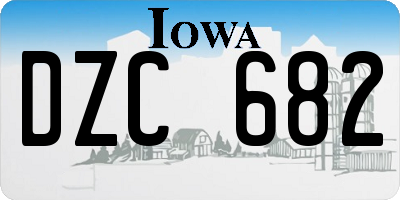 IA license plate DZC682
