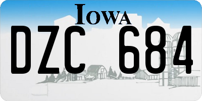 IA license plate DZC684