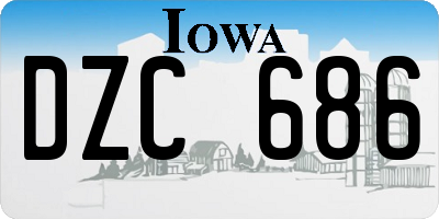 IA license plate DZC686