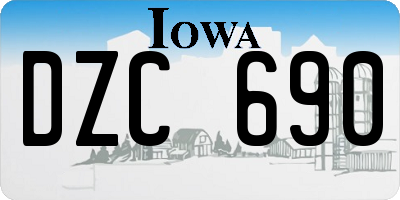 IA license plate DZC690